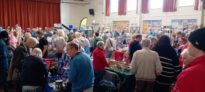 Picture of a packed New Milton Hub at Christmas 2025