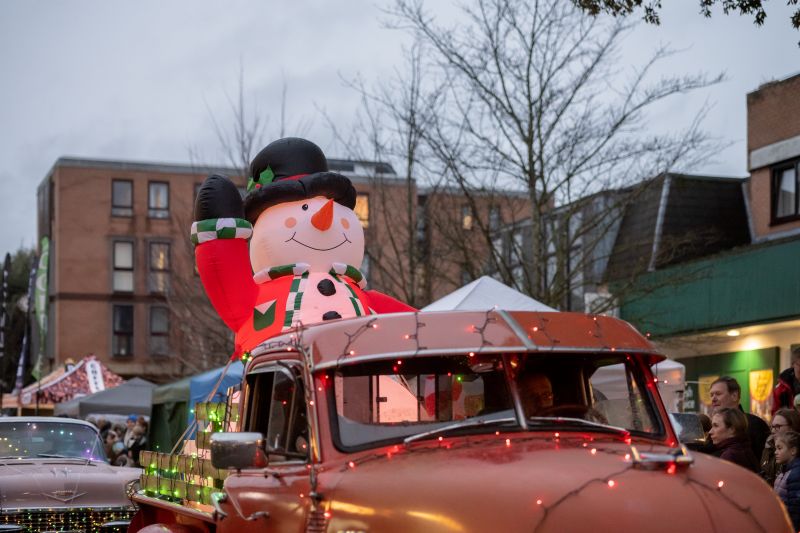 Snowman in Christmas Parade